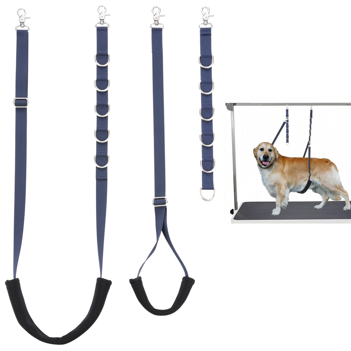 dog grooming belly straps set