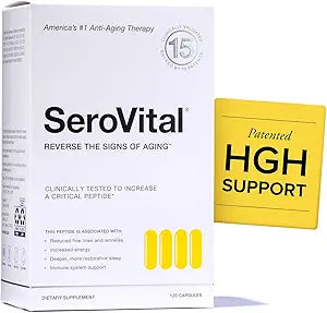 SeroVital Anti-Aging HGH Support Supplement, 120 Capsules, 30-Day