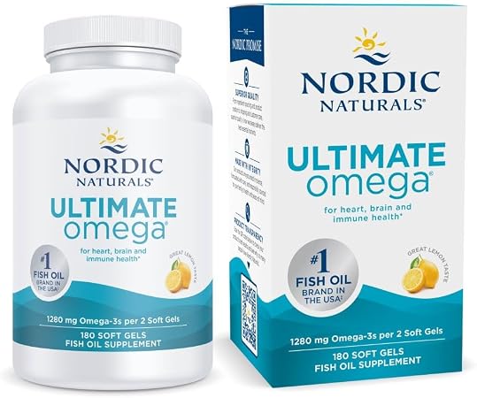Nordic Naturals Ultimate Omega, Lemon – 180 Soft Gels, 1280mg Fish Oil with EPA & DHA