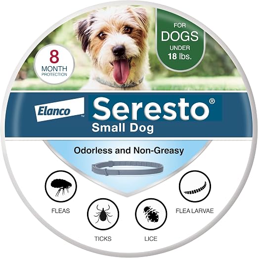 Seresto Small Dog Flea & Tick Collar, 8 Month, Under 18lbs