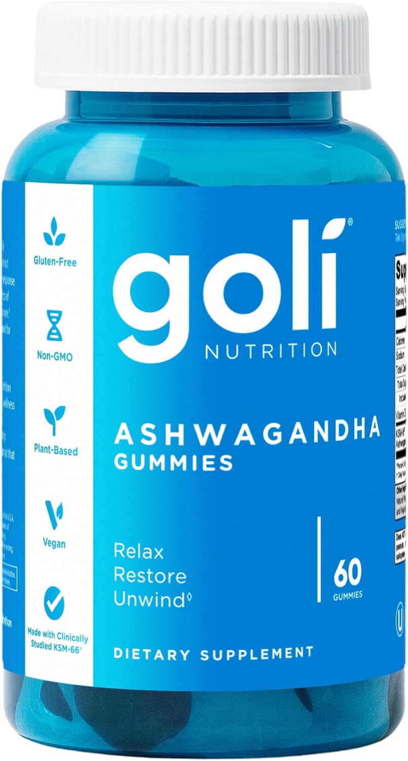 Goli Ashwagandha Gummies, Mixed Berry, Stress Support, 60 Count