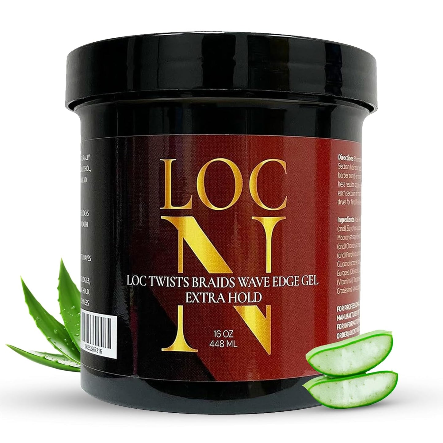 Loc N Gel Extra Hold Edge Control – Loc Twists, Braids & Wave Gel | 16 oz