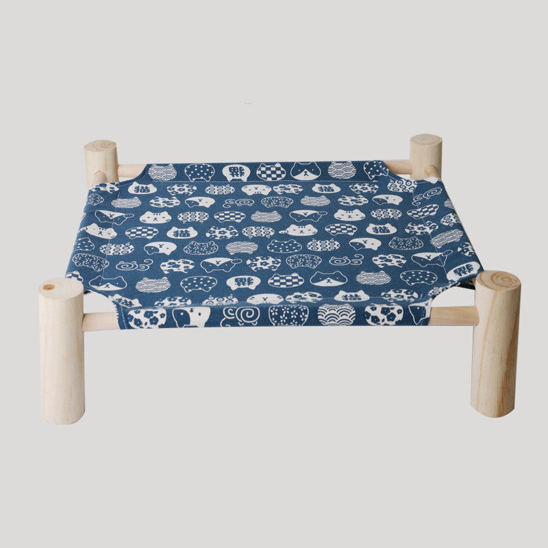 washable solid wood dog bed