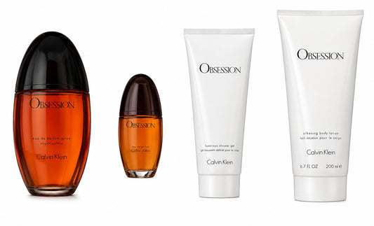 Calvin Klein Obsession Women 4 Piece Gift Set – Eau De Parfum Collection