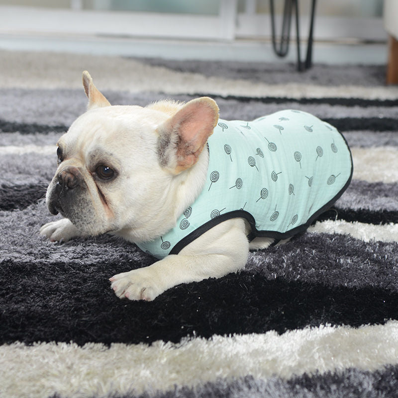 French cotton mesh dog vest