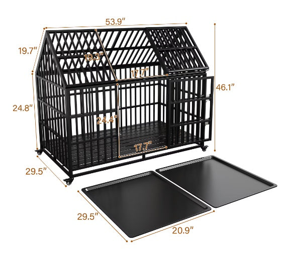 indestructible 54 inch dog crate