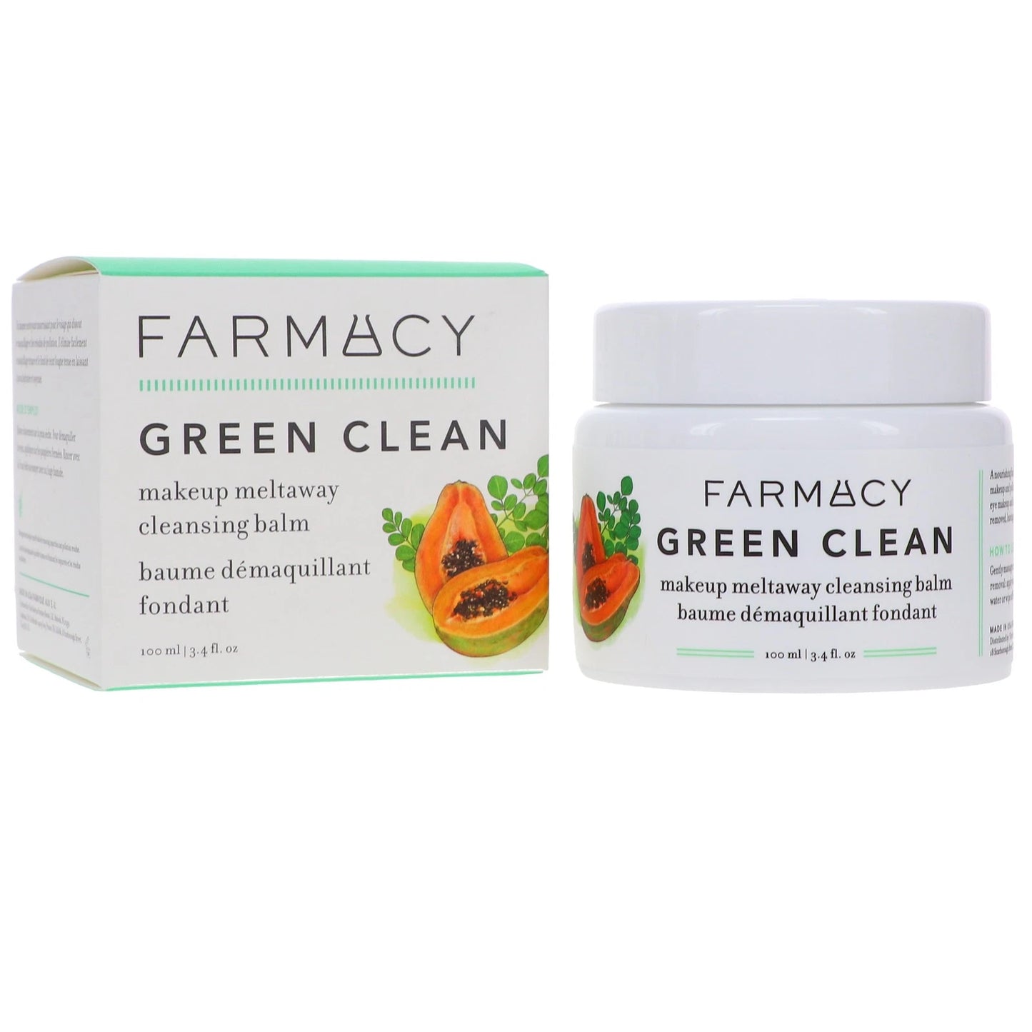 Farmacy Green Clean Makeup Meltaway Cleansing Balm - Vegan Makeup Remover & Cleanser | 3.4 oz