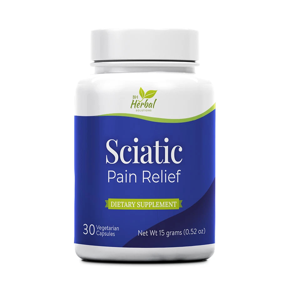 Natural Herbal Nerve & Sciatic Discomfort Support Supplement, 60 Caps