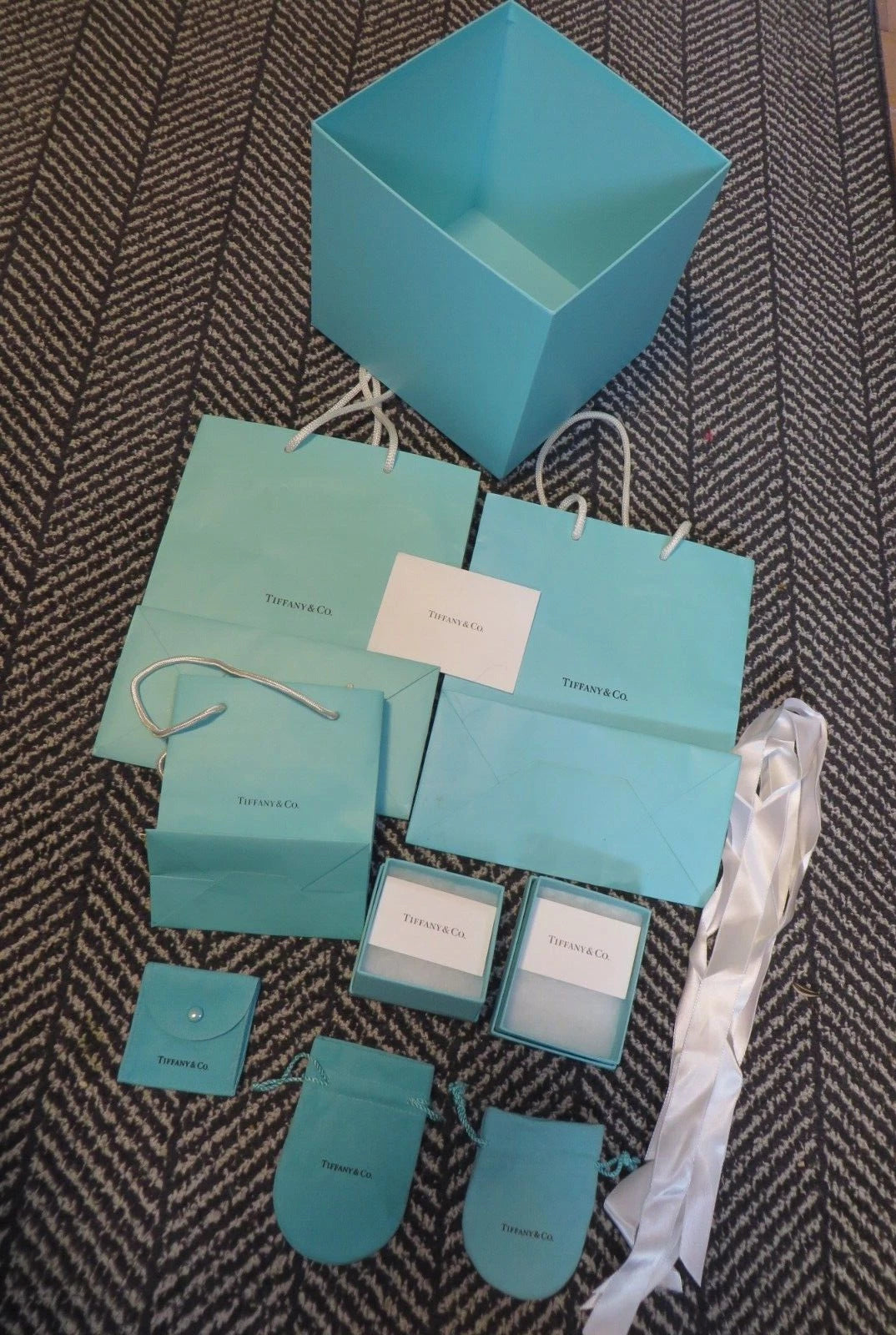 Tiffany & Co. Gift Bag, Box & Pouch Lot – Authentic