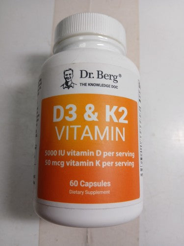 Dr. Berg Vitamin D3 K2 with MCT Powder, 5,000 IU D3 Formula