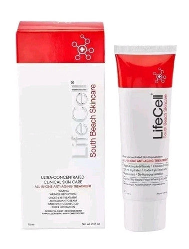 South Beach Skincare LifeCell All-In-One Anti-Aging Treatment, 2.54oz – Firming & Hydrating Cream