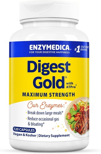 Enzymedica Digest Gold + ATPro, Maximum Strength Digestive Enzymes