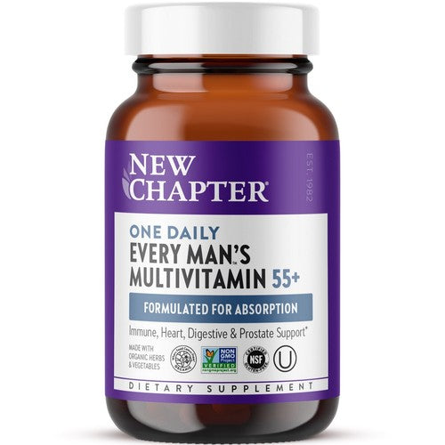 New Chapter Every Man's One Daily 55+ Multivitamin, 48 Tablets – Fermented, Astaxanthin, Iron-Free