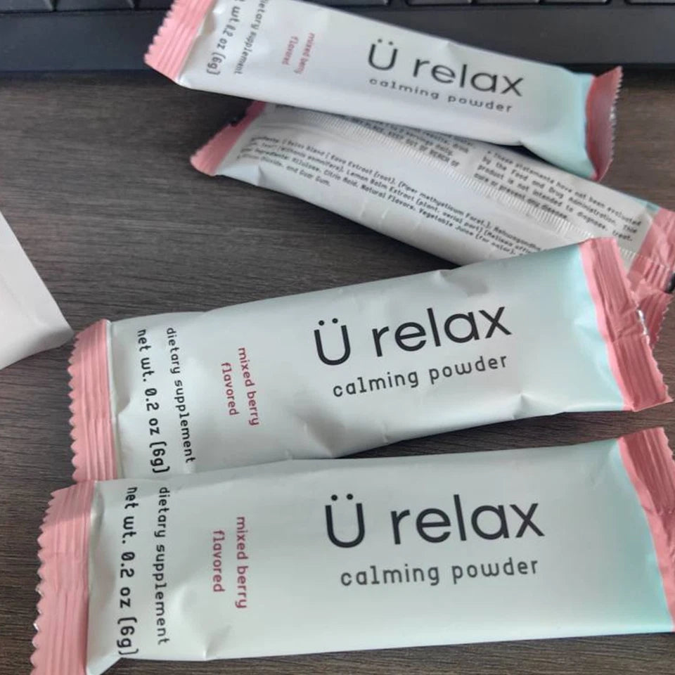 U Relax Calming Tonic Mixed Berry Flavor Stress Relief & Relaxation Drink Supplement 15 Packets