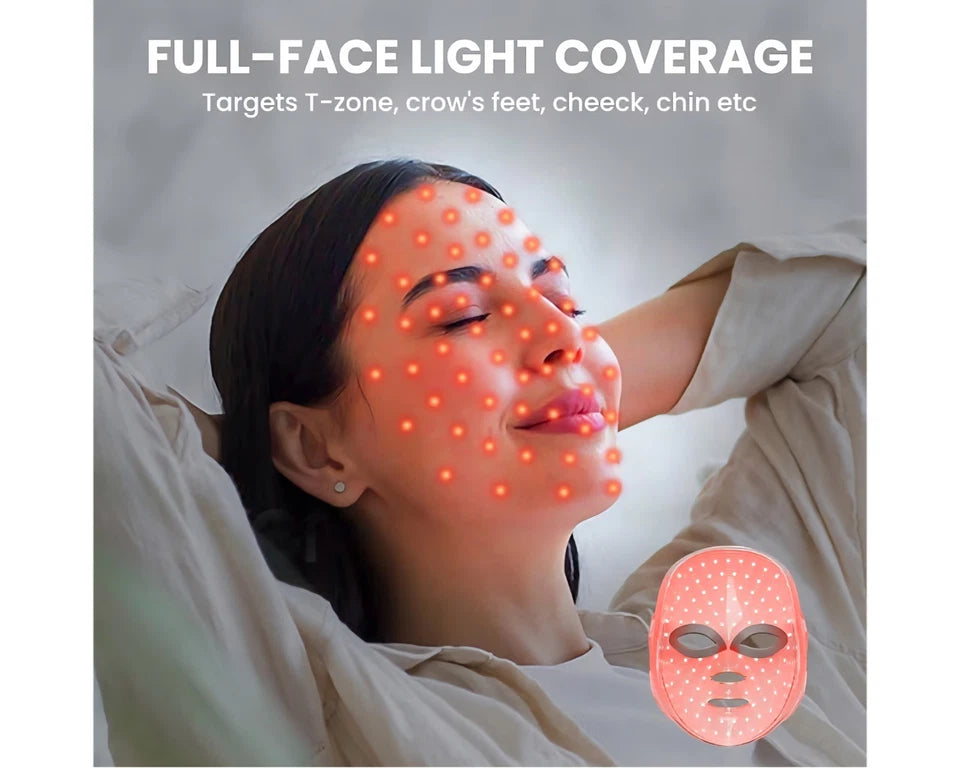 7-Color LED Facial Mask – Light Therapy Skin Rejuvenation Tool with Near-Infrared