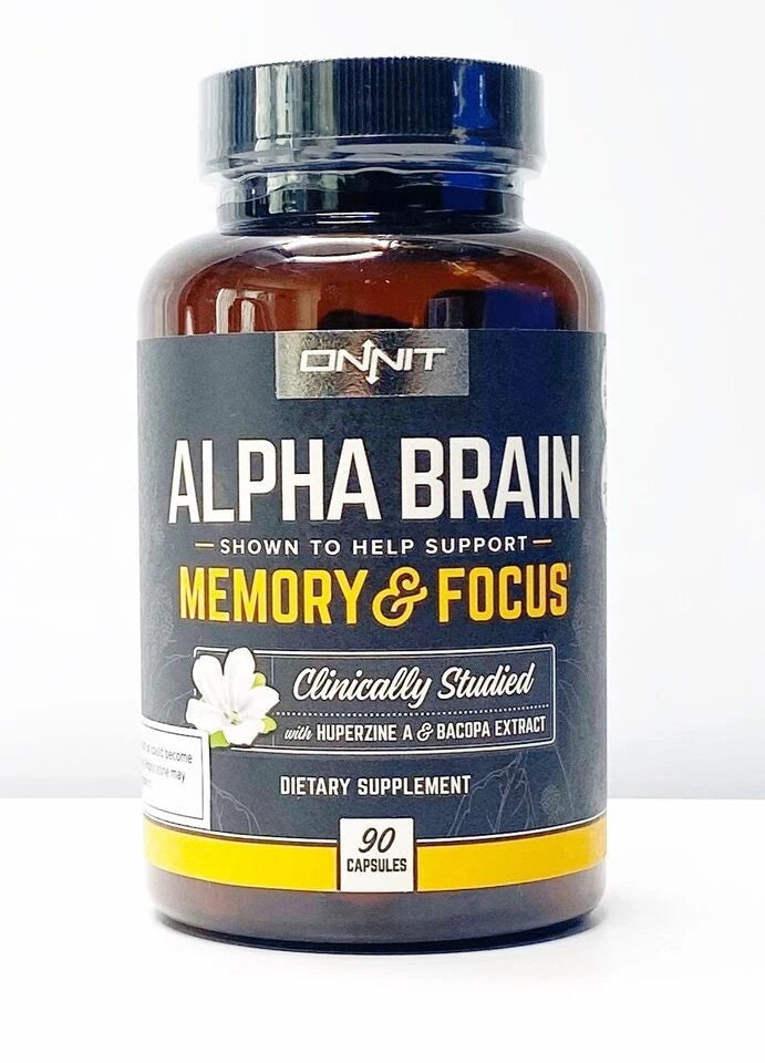Onnit Alpha Brain Nootropic Capsules, 30 Count – Caffeine-Free Memory & Focus Support