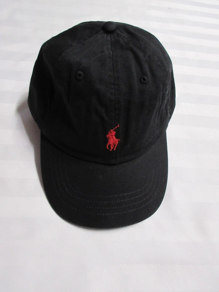 Polo Ralph Lauren Men's Black Cotton Twill Chino Ball Cap – Adjustable Baseball Hat