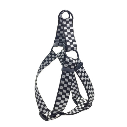 checkered pet dog harness
