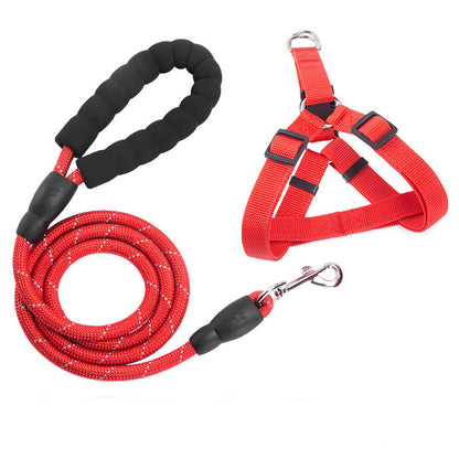 reflective dog leash and collar set