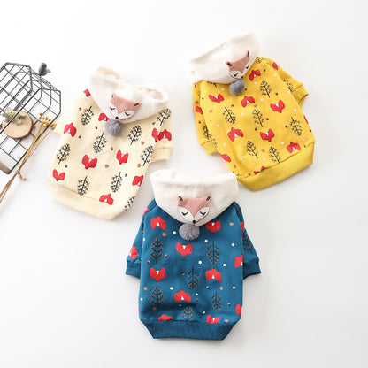 cotton fleece dog hoodie