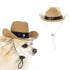 pet dog cowboy hat costume