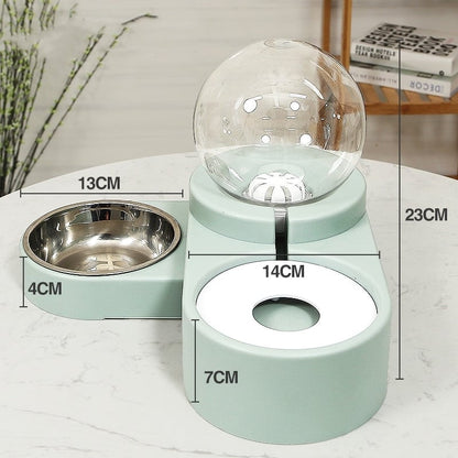 automatic pet feeder with fountain