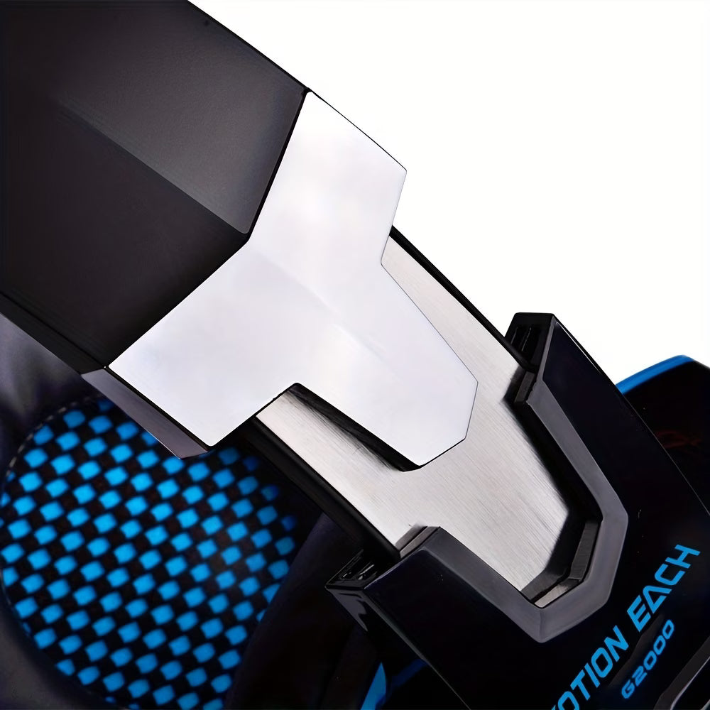 G2000 Gaming Headset - Over Ear Wired Headphones with Mic - LED Light for PC Game, Video Games Ps 5