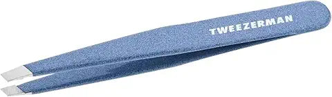 Tweezerman Slant Tweezer, Granite Sky (1230-GSR) – Stainless Steel Eyebrow Tweezers,