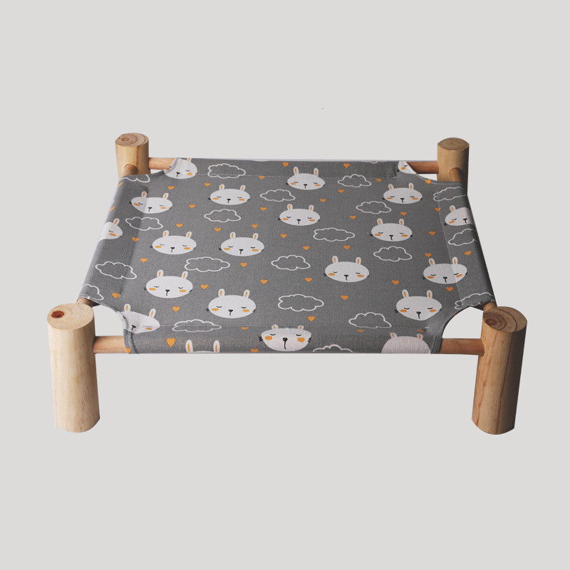 washable solid wood dog bed