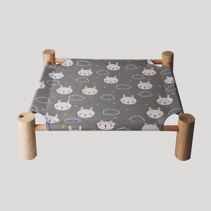 washable solid wood dog bed
