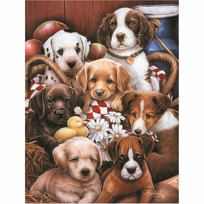 diamond mosaic painting pet dog