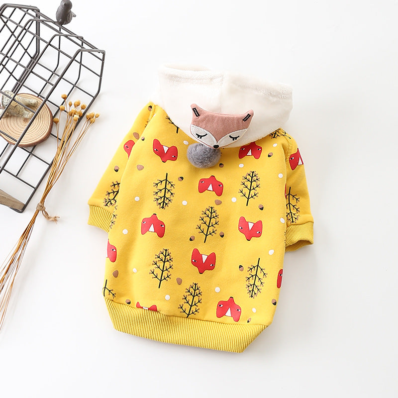 cotton fleece dog hoodie