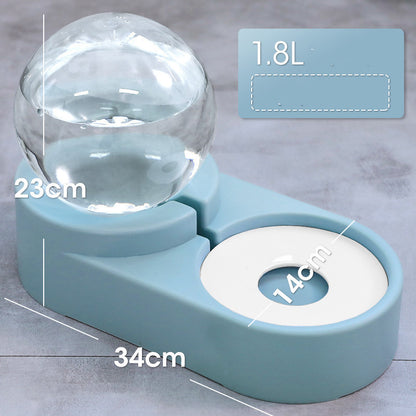 vautomatic pet feeder with fountain