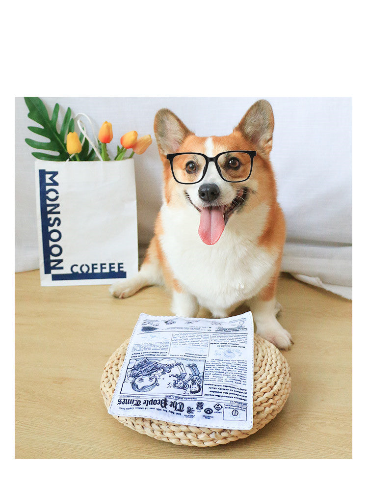 dog sound paper newspaper toy