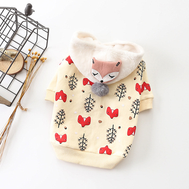 cotton fleece dog hoodie