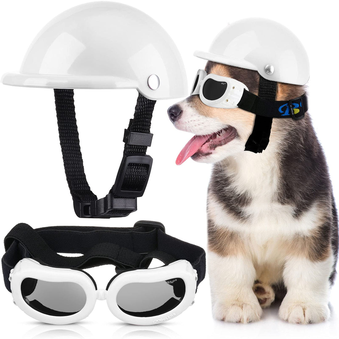 dog helmet and goggles set for small dogs