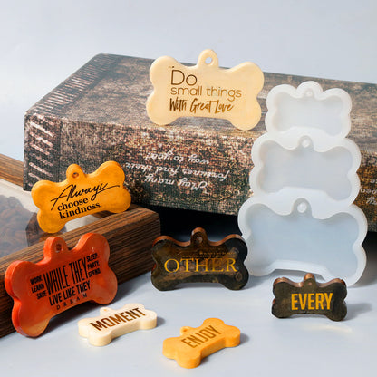 diy silicone dog bone keychain mold