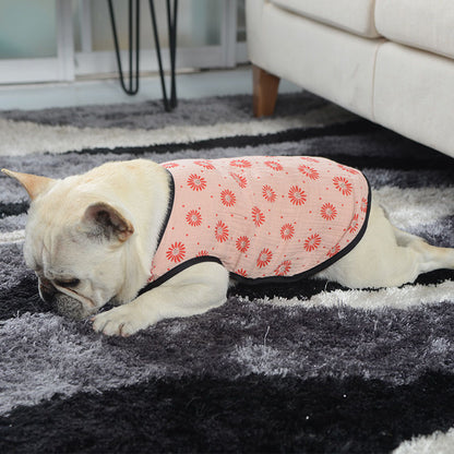 French cotton mesh dog vest