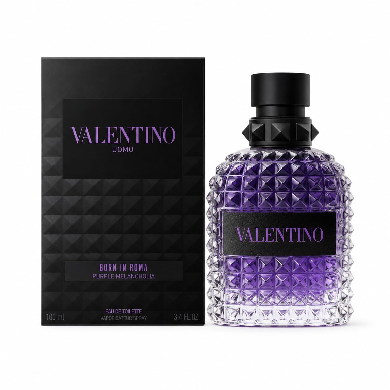 Valentino Uomo Born in Roma Purple Melancholia Eau de Toilette Spray for Men, 3.4 oz / 100 ml