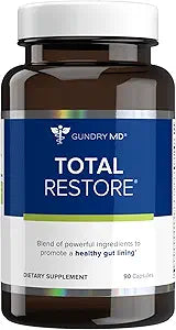 Gundry MD Total Restore Gut Health and Gut Lining Support Supplement (90 Caps)
(plastic bottle)