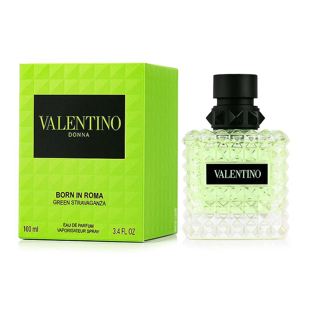 Valentino Donna Born in Roma Green Stravaganza Eau de Parfum Spray for Women, 3.4 oz / 100 ml