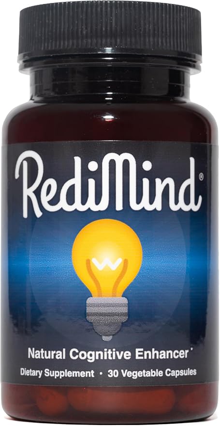 RediMind Natural Cognitive Support Brain Supplement, Vegan, 30-Day Supply