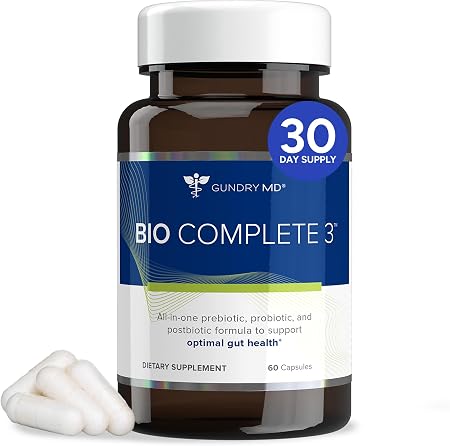 Gundry BIO Complete 3 - 60 Capsules Optimal Gut Health Sealed
(plastic bottle)