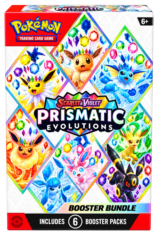 Pokémon TCG Scarlet & Violet Prismatic Evolutions Booster Bundle – 6 Booster Packs