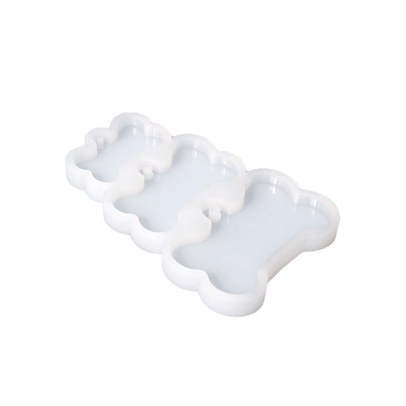 diy silicone dog bone keychain mold