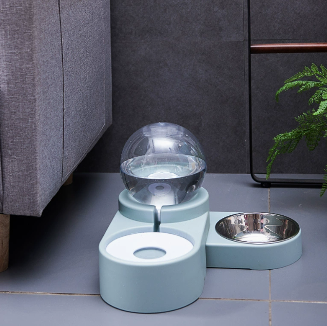 automatic pet feeder with fountain