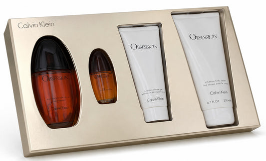 Calvin Klein Obsession Women 4 Piece Gift Set – Eau De Parfum Collection