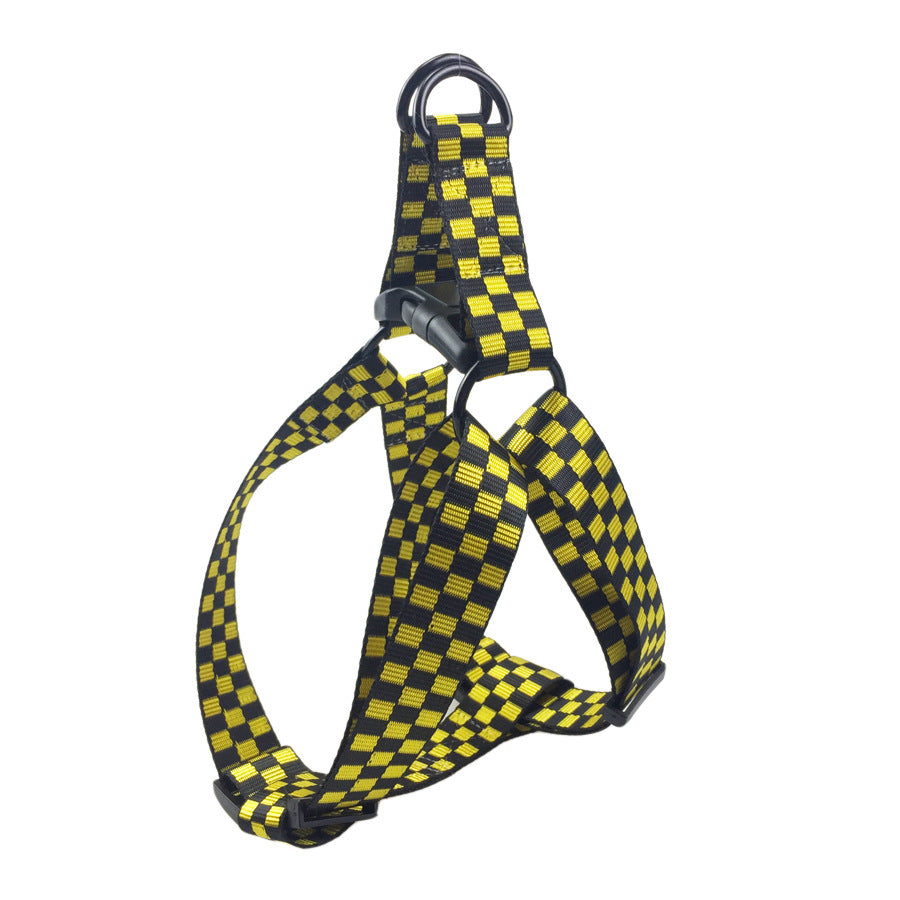 checkered pet dog harness