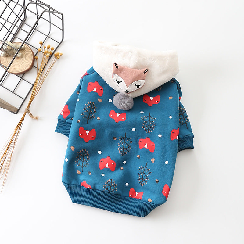 cotton fleece dog hoodie
