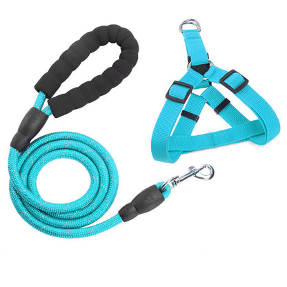 reflective dog leash and collar set